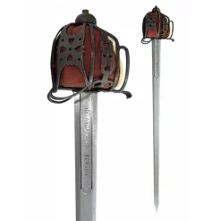 Hanwei Basket Hilted Broadsword Antik