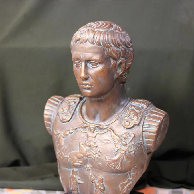Bronzed Buste Kejser Augustus 3 Bronzed Buste Kejser Augustus