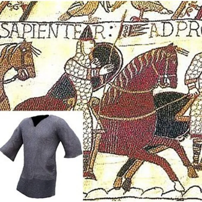 Ulfberth Brynjefrakke Med Mid-ærmer, Blandede Flade Ringe - Kile Nitter, 8 Mm 5 Ulfberth Brynjefrakke Med Mid-ærmer, Blandede Flade Ringe - Kile Nitter, 8 Mm - Billede 3