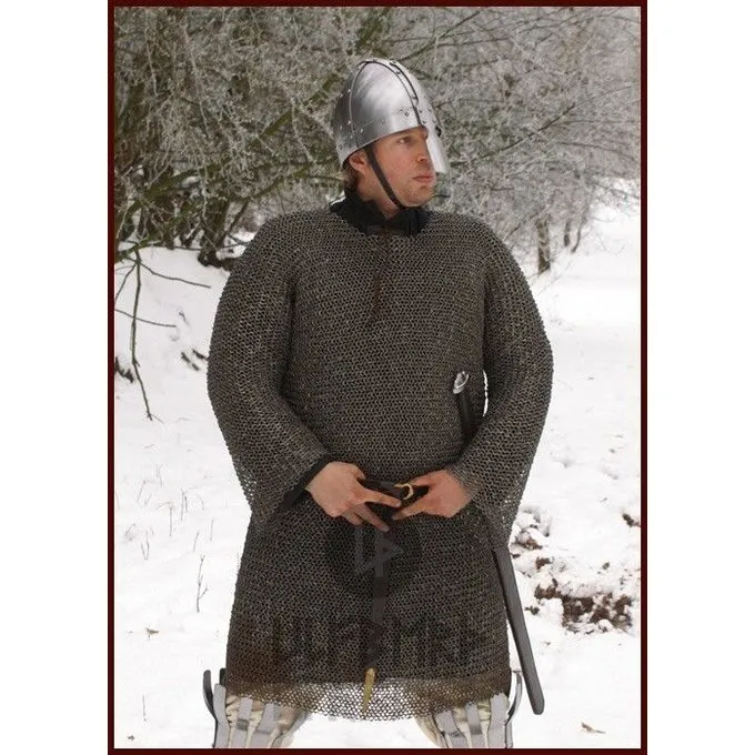 Ulfberth Brynjefrakke Med Mid-ærmer, Blandede Flade Ringe - Kile Nitter, 8 Mm 3 Ulfberth Brynjefrakke Med Mid-ærmer, Blandede Flade Ringe - Kile Nitter, 8 Mm