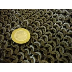 Ulfberth Brynjefrakke Med Mid-ærmer, Blandede Flade Ringe-Runde Nitter, 8 Mm -Svaerd Salg brynjefrakke med mid aermer blandede flade ringe r 4