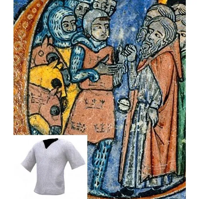 Brynjefrakke Med Mid-ærmer, Galvaniseret, 8 Mm 4 Brynjefrakke Med Mid-ærmer, Galvaniseret, 8 Mm - Billede 2