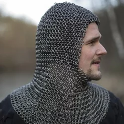 Epic Armoury Chainmail Coif Alaric, 9 Mm -Svaerd Salg chainmail coif alaric 9 mm 1