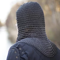 Epic Armoury Chainmail Coif Alaric, Bronzed 9 Mm -Svaerd Salg chainmail coif alaric bronzed 9 mm 3
