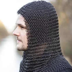 Epic Armoury Chainmail Coif Alaric, Bronzed 9 Mm -Svaerd Salg chainmail coif alaric bronzed 9 mm 4