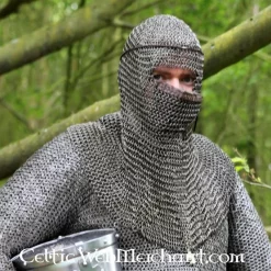 Coif Med Trekantede Visir, Sværtet, 8 Mm