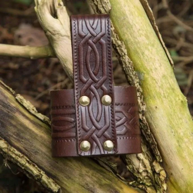 Epic Armoury Læder Drikkehorn Indehaveren Edda, Brun 6 Epic Armoury Læder Drikkehorn Indehaveren Edda, Brun - Billede 4