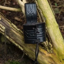 Epic Armoury Læder Drikkehorn Indehaveren Edda, Sort -Svaerd Salg laeder drikkehorn indehaveren edda sort 2
