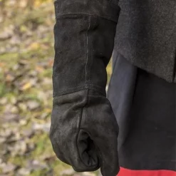 Epic Armoury Læder Kæmper Handsker Ruskind, Sort -Svaerd Salg laeder kaemper handsker ruskind sort 3