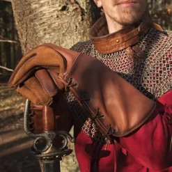 Epic Armoury Læder Middelalderlige Handsker, Brun -Svaerd Salg laeder middelalderlige handsker brun 3