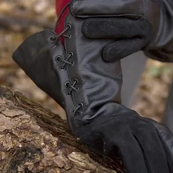 Epic Armoury Læder Middelalderlige Handsker, Sort 13 Epic Armoury Læder Middelalderlige Handsker, Sort -Svaerd Salg laeder middelalderlige handsker sort 5