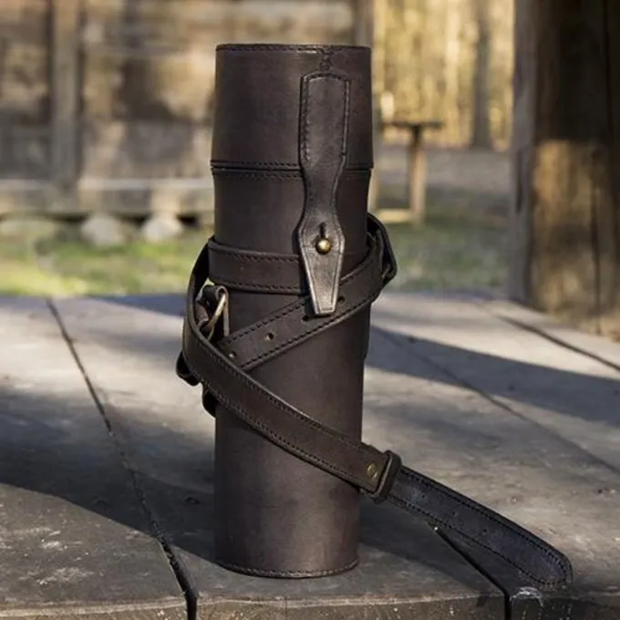 Epic Armoury Læderrulle Eller Flaskeholder, Sort 3 Epic Armoury Læderrulle Eller Flaskeholder, Sort