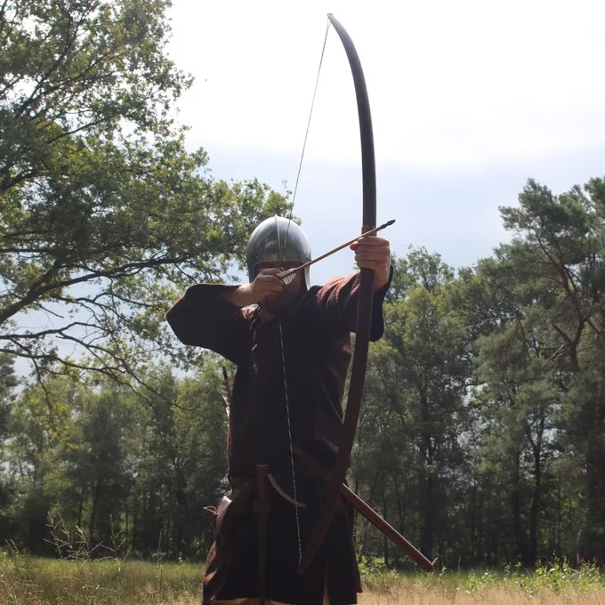 Skytte Bue Nyopførelse / Larp, 50" (127 Cm) Mørkebrun, 25 Lbs 4 Skytte Bue Nyopførelse / Larp, 50" (127 Cm) Mørkebrun, 25 Lbs - Billede 2