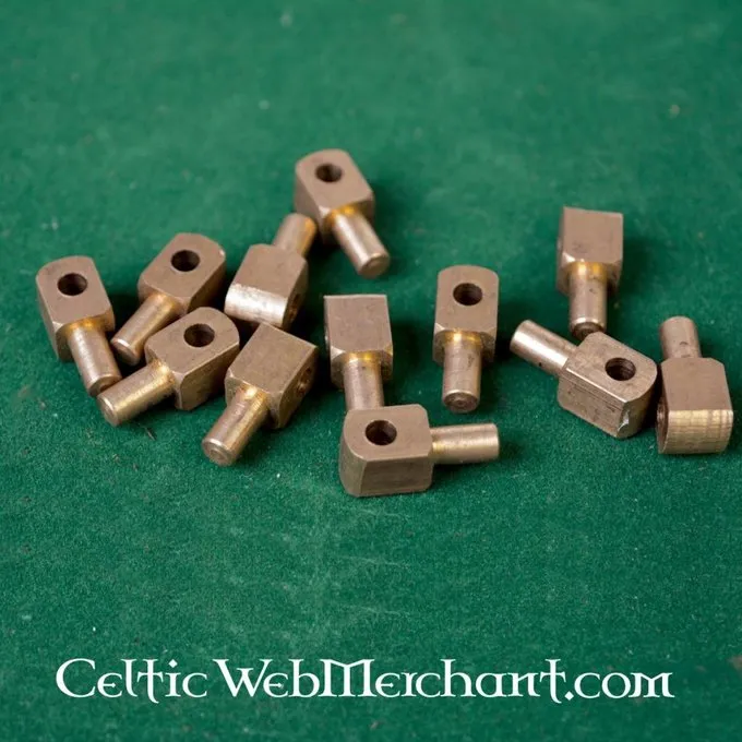 Vervelles, Messing Stifter Til Bascinet Hjelme Og Rustninger, Sæt Med 12 7 Vervelles, Messing Stifter Til Bascinet Hjelme Og Rustninger, Sæt Med 12 - Billede 5