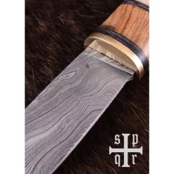SPQR Viking Kniv Visby, Damascus Stål -Svaerd Salg viking kniv visby damascus stal 3