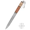 SPQR Viking Seax Med Knude Motiv, Damaskus Stål -Svaerd Salg viking seax med knude motiv damaskus stal
