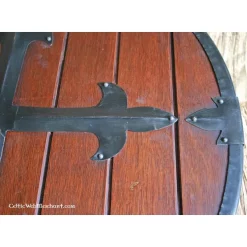 Deepeeka Wooden Runde Skjold Med Kors -Svaerd Salg wooden runde skjold med kors 3